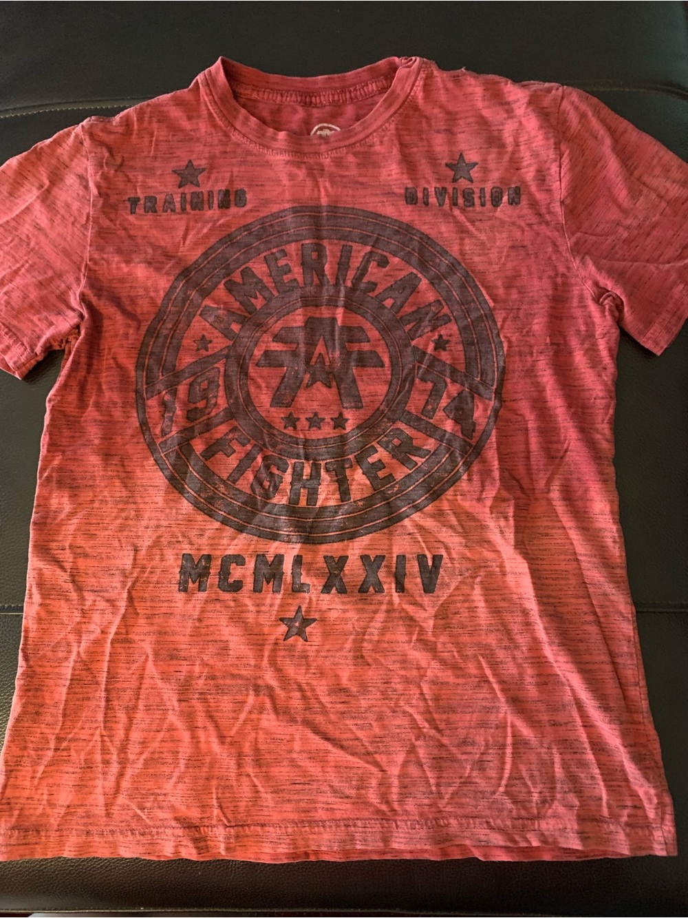 American Fighter Shirt Juniors Red Black Premium Athletics Y2K Tee The Buckle